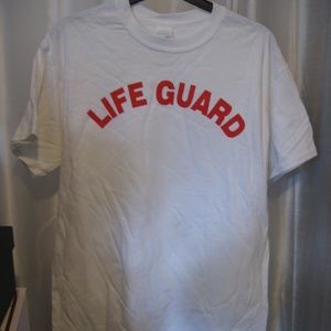 Kiefer White & Red Unisex Life Guard Short Sleeve T Shirt 100% Cotton Sz M NWNT